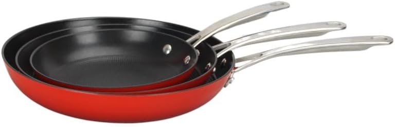 Set de 3 poêles rouge 20/24/28cm - " Red AirIron" Poêles Set de 3 Poêles