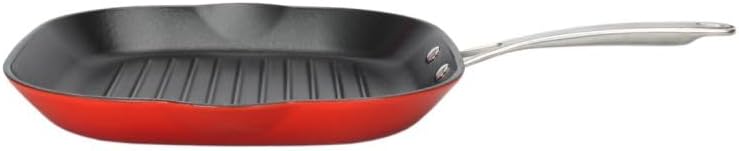 , Poêle en Fonte Légère 28x5,5cm, Rétention de Chaleur Optimale, Antiadhésif Durable, Conception Élégante, Tous Feux, Induction, 100% Fonte, 1,7 L, Rouge Grills et Planchas Poêle 28 cm
