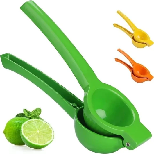 Presse-agrumes manuel de qualité supérieure – Presse-citron – Presse-citron pour un maximum de jus de citron et de citron vert pour un résultat maximal, sans BPA et passe au lave-vaisselle (vert)