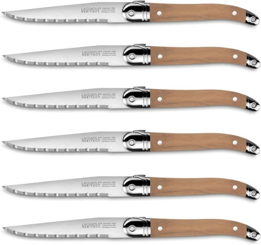 Coffret de 6 couteaux - Laguiole Héritage - Made In France (Bois Clair)