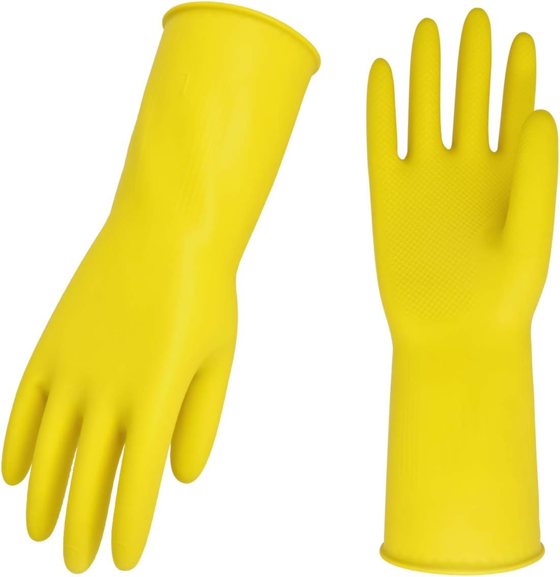 .. - Gants de Nettoyage Ménagers Réutilisables, Gants de Vaisselle en Caoutchouc, Epaisseur Supplémentaire, Manches Longues (HH4601) 1 M (Lot de 1)