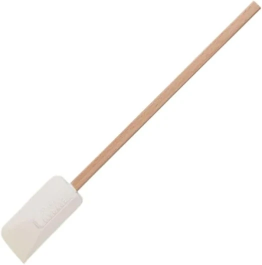 Spatule Marysette avec manche en bois, spatule de pâtisserie, petite Maryse, Bois PEFC, Caoutchouc, Made in France, 25 x 3 cm