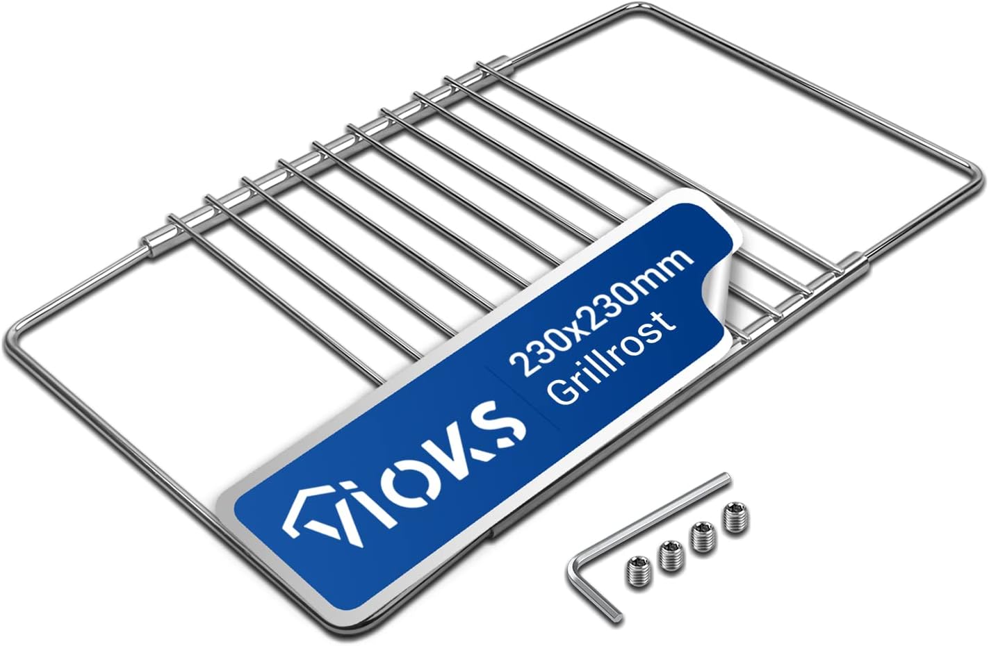 VIOKS Grille de cuisson extensible en acier inoxydable 230-400 mm pour four, grille de cuisson, grille extensible pour four 230-400 x 230