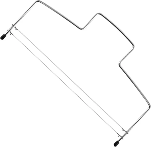 Diffaxy Coupe-gâteau, coupe-gâteau professionnel en acier inoxydable 32 cm, fil de coupe à double couche, fil de scie à gâteau réglable en hauteur pour des couches de gâteau uniformes