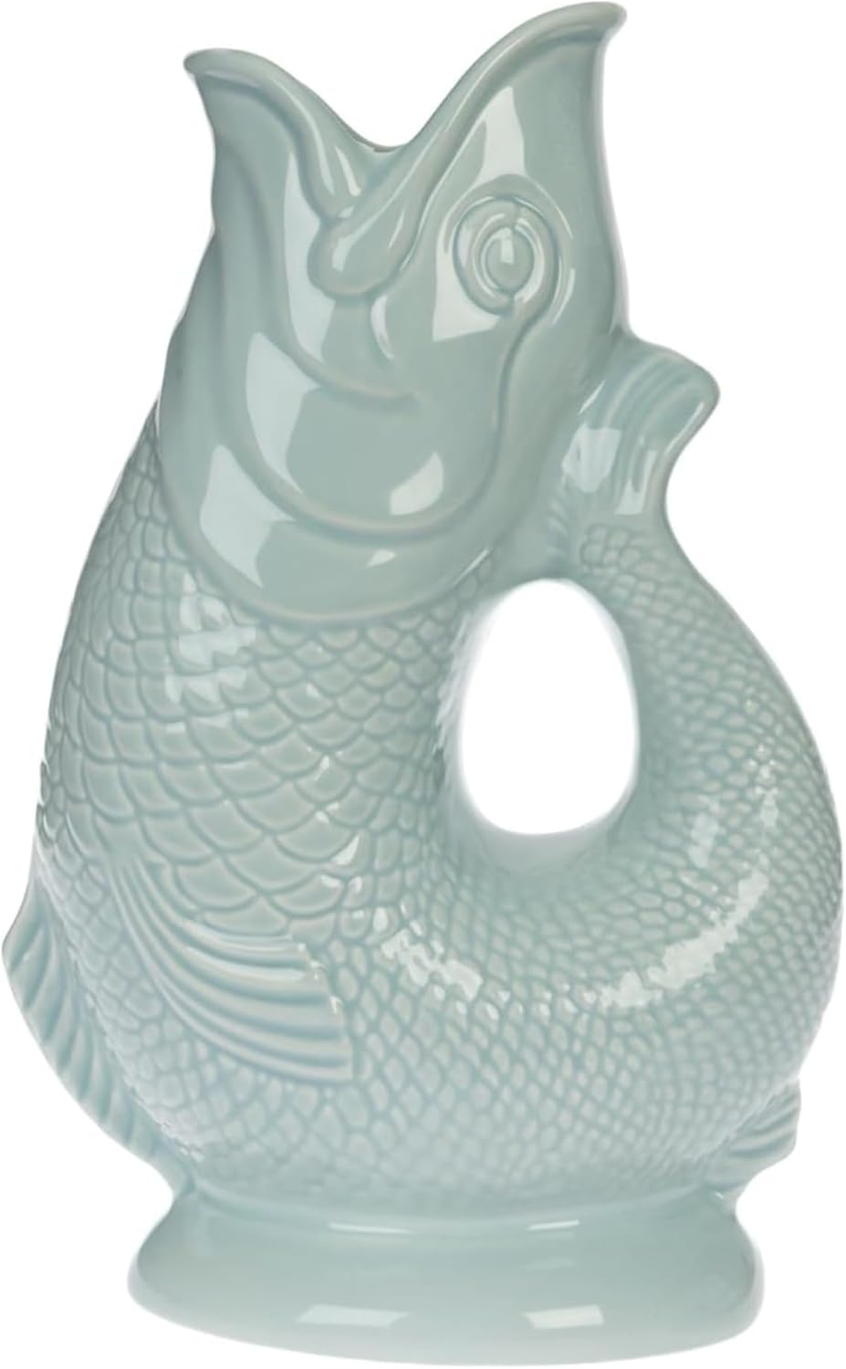Carafe glouglou emblématique Gurgly, Air, Grand format 28cm 1,4L – Pichet à eau en forme de poisson, vase décoratif, ornement, carafe