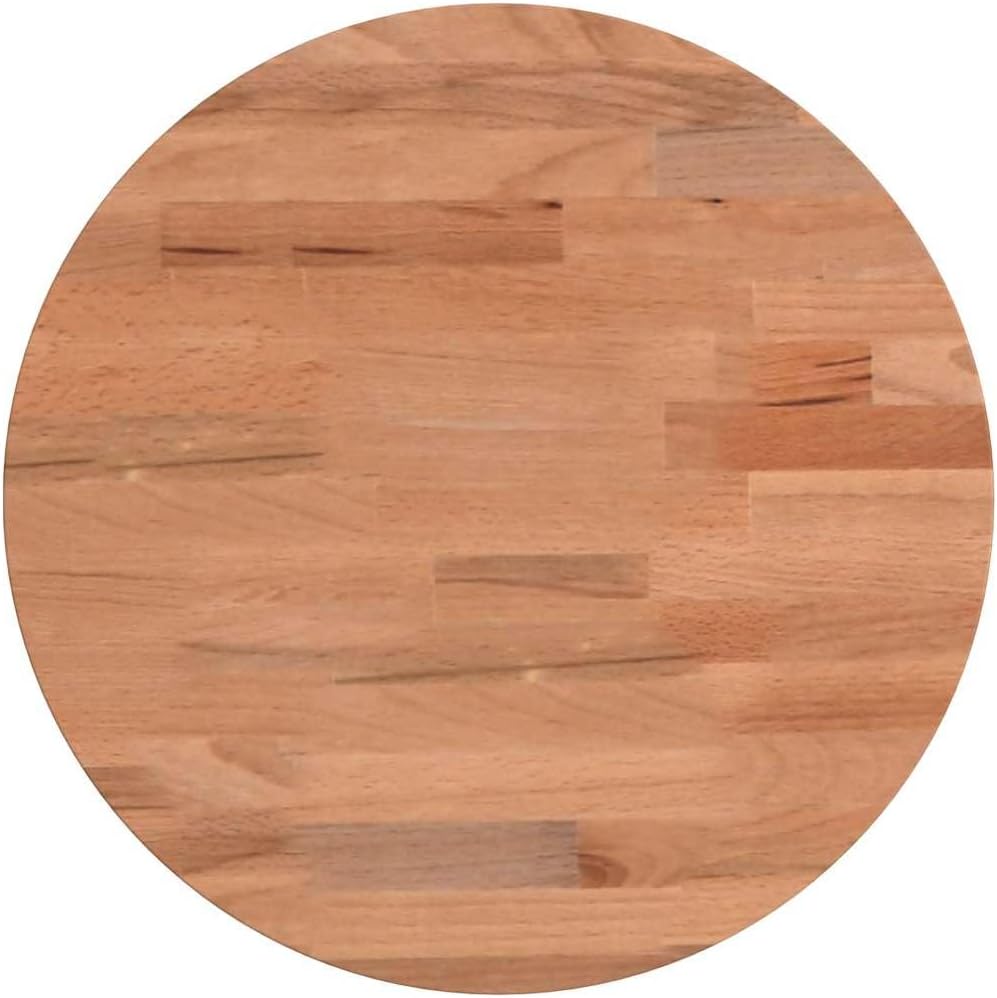 Dessus de Table, Plateau de Table de Remplacement, Dessus de Table Basse Salle de Séjour Intérieur, Ø30x1,5 cm Rond Bois Massif de Hêtre