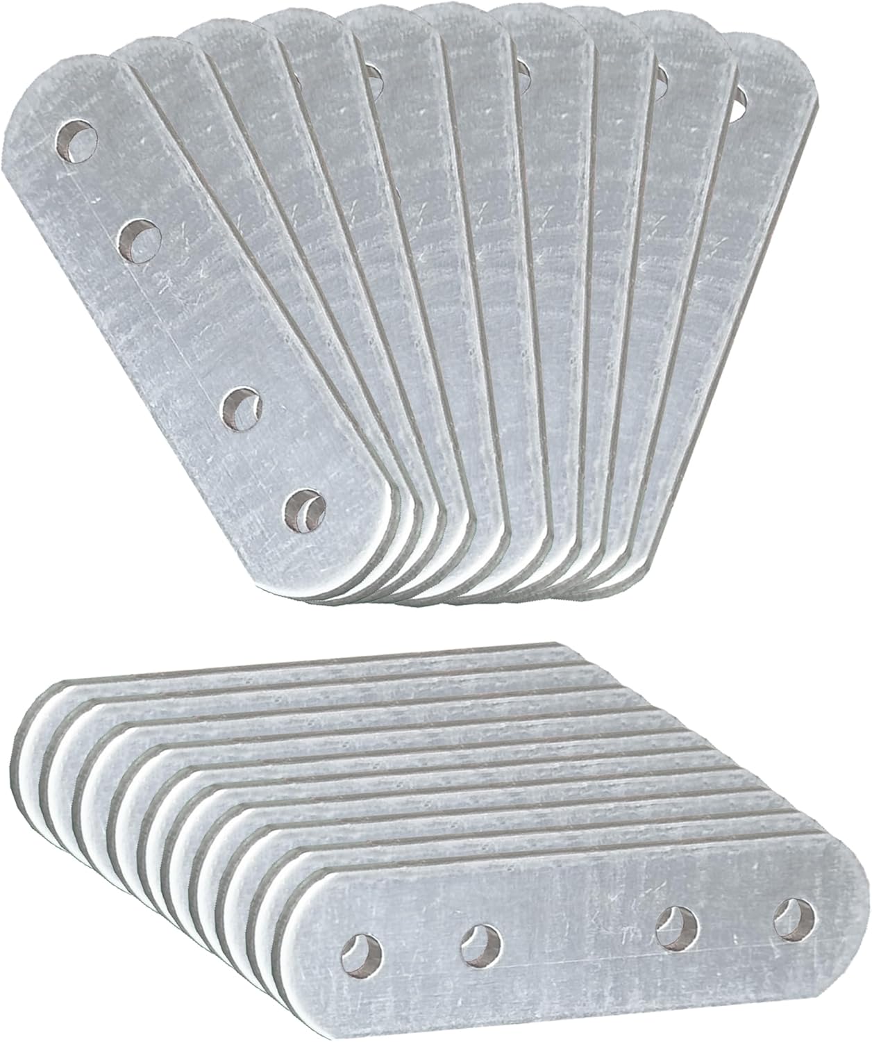20 x Plaques d'assemblage perforée plates (60 x 16 x 1.5) Plaques de raccord, Plaques de connexion, Supports de Fixation Droits Plats Métalliques, en acier galvanisé 60 x 16 x 1.5 Argenté Galvanisé