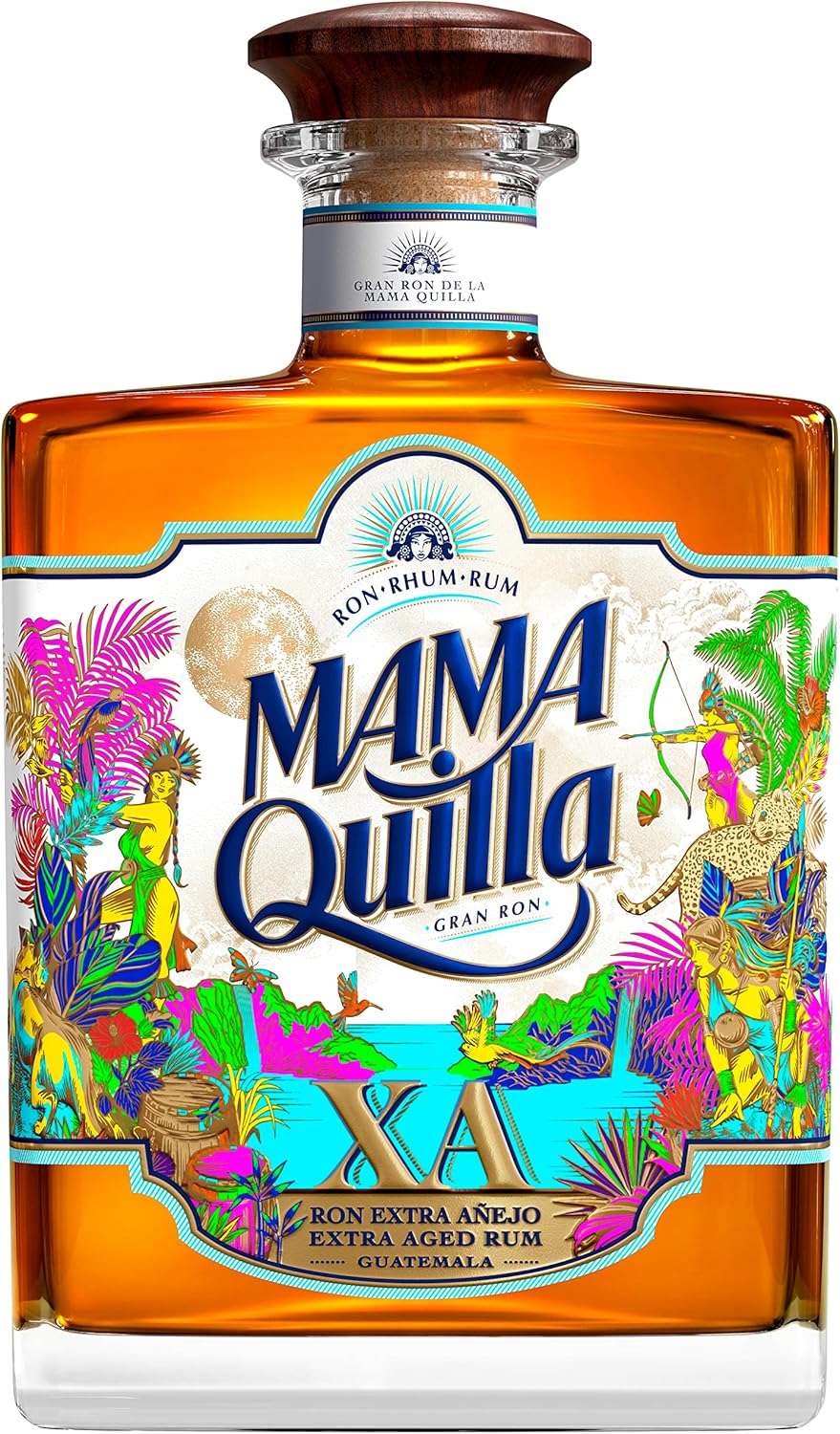 MAMA QUILLA - Rhum Vieux XA - Médaille d’or Rum & Cachaça Masters 2022 - 40 % Alcool - Origine : Guatemala - Bouteille de 70 cl