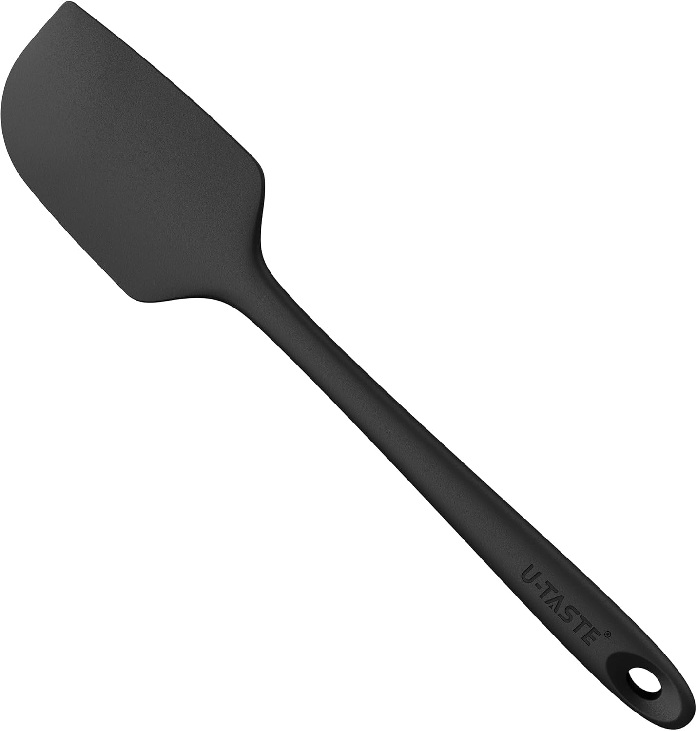 U-Taste Grande Spatule en Silicone: 250℃ Résistant à la Chaleur Maryse Grattoir Flexible et Antiadhésif, Ustensile de Cuisine pour la Cuisson pour Mélanger Remuant Raclant (29cm, Noir) 28,9 cm (grande spatule) Noir