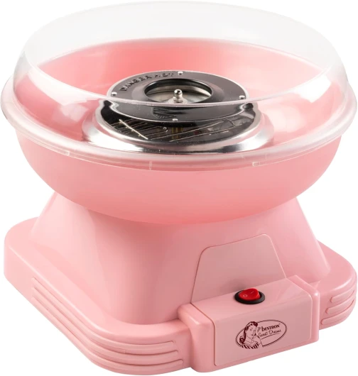 Machine barbe à papa, Cotton Candy Maker avec 10 bâtonnets & cuillère à mesurer, idéal pour les anniversaires d'enfants & l'amusement à la maison, Sweet Dreams Collection, Couleur: Rose