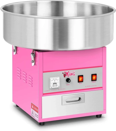 Machine à Barbe à Papa Professionnelle RCZK-1200-W (diamètre de la cuve 52 cm, 1.200W, rendement horaire 1 unité/60s, 52x52x50cm)