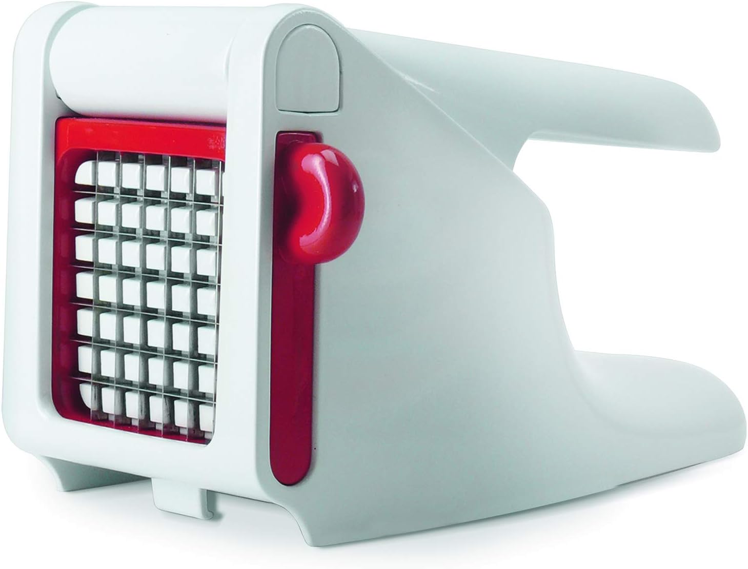 Coupe-frites et légumes manuel XL de Moulinex + grille, outil de cuisine, compatible lave-vaisselle, lames en inox, poignée pratique, grande grille 7 x 7 cm K1015414 Multicolore