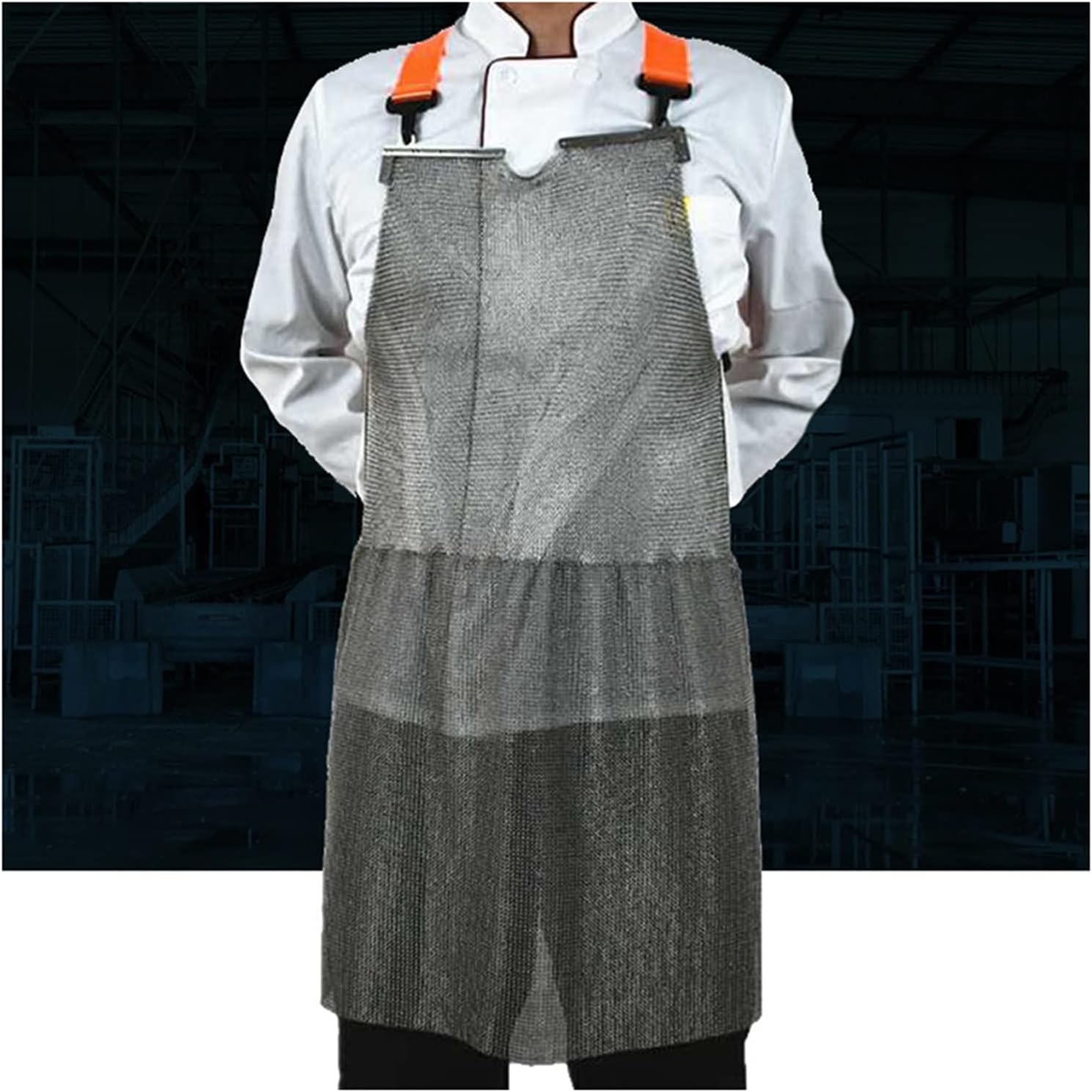 Tablier Tablier En Métal Résistant Aux Coupures Et Aux Coups De Couteau, Tablier De Travail De Sécurité Pour Boucher, Tablier En Cotte De Mailles En Acier Inoxydable 316, Facile À Nettoyer 55x60cm