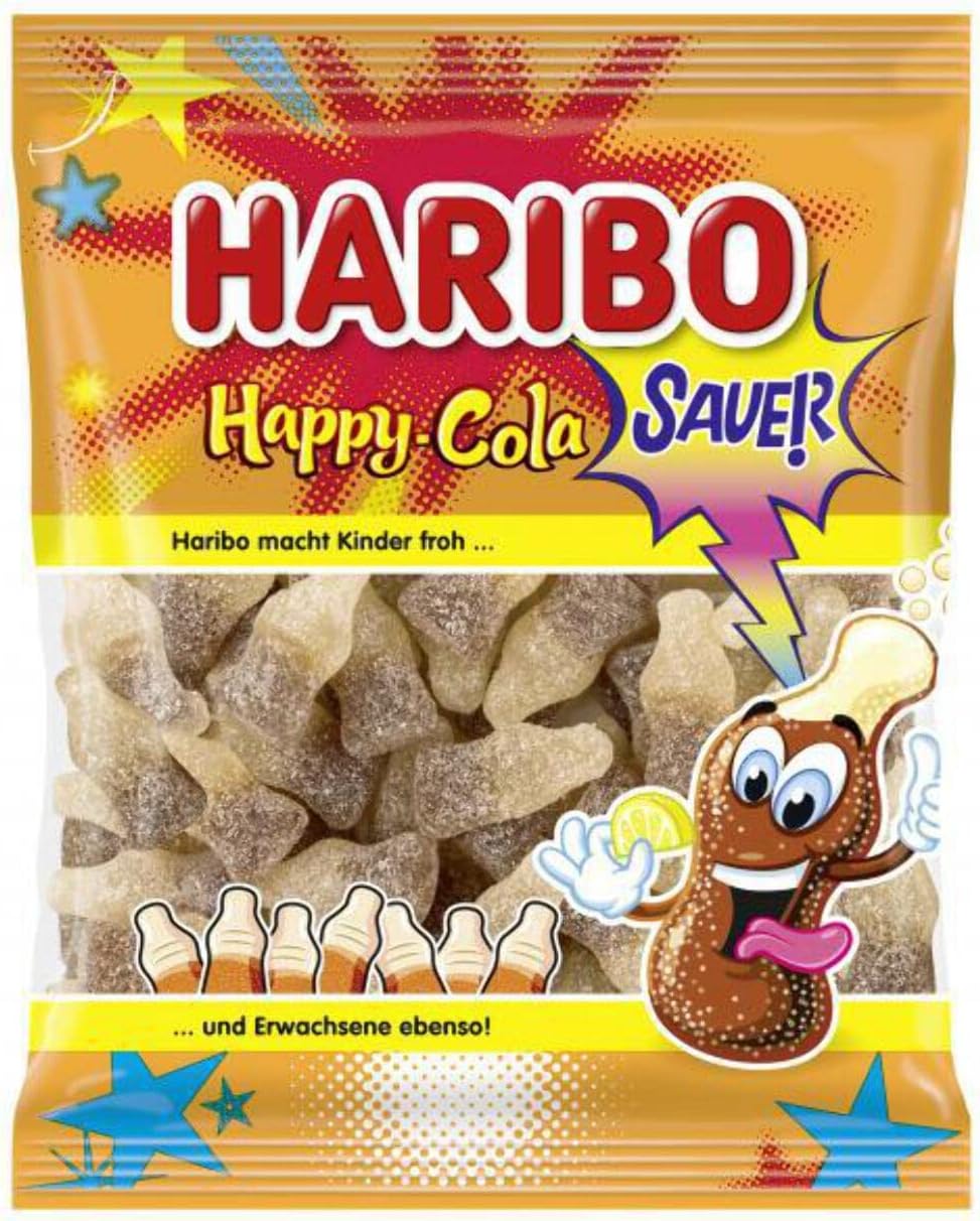 Bonbon Haribo - Haribo Happy Cola Sour - Haribo Dragees - Haribo Bonbons - 175 Gramme Total