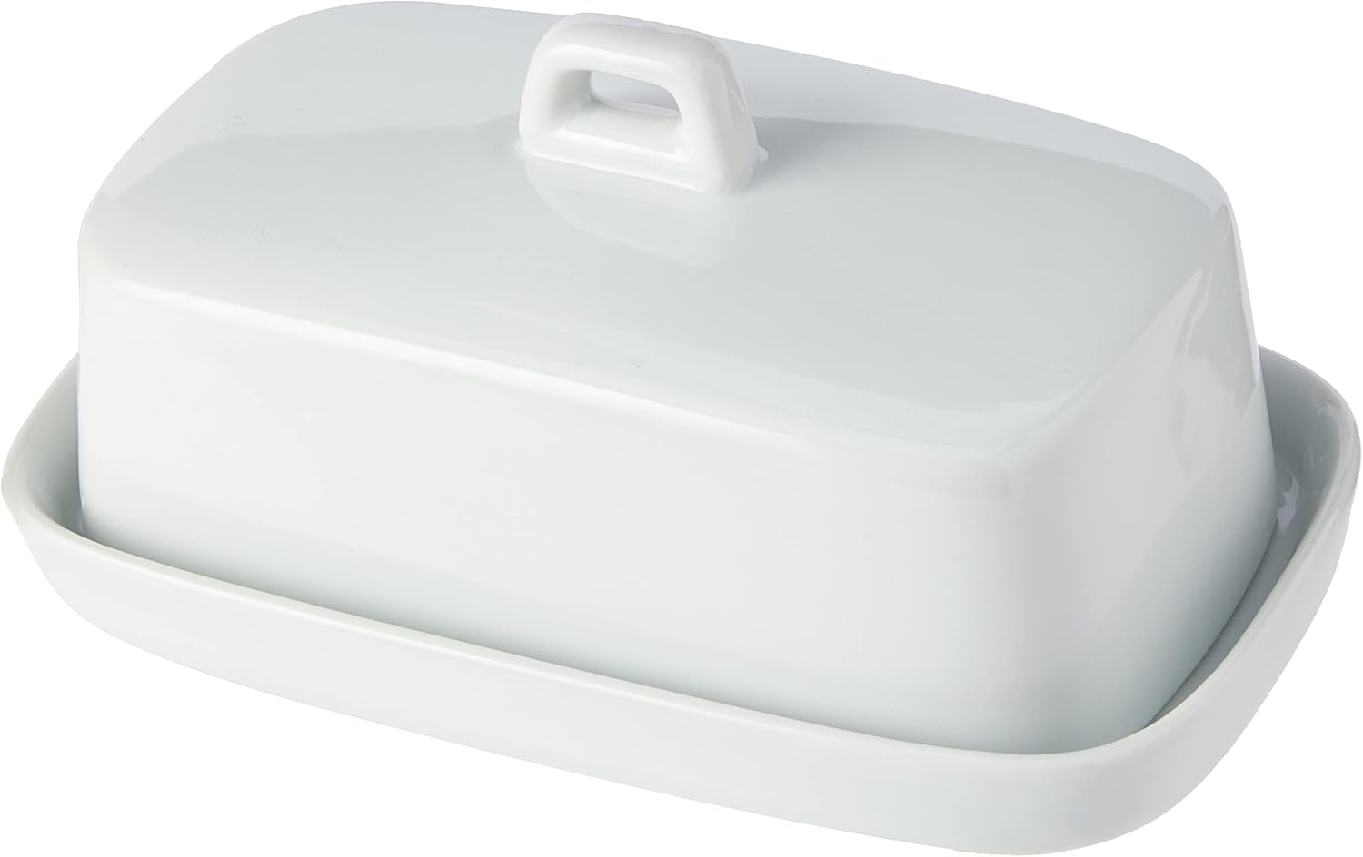 FIH 335 Beurrier, Porcelaine, Blanc, 16.1 x 10 x 5.4 cm Porcelaine Blanc-a