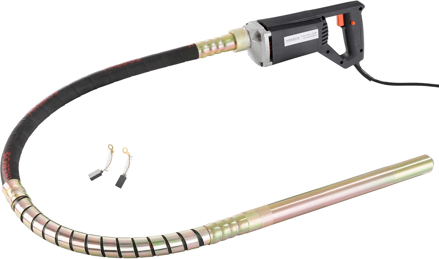 Vibrateur à Béton Interne Cylindrique Vibrante Pour Beton - 580W - 1,5m - Poignée Pistolet - Portable