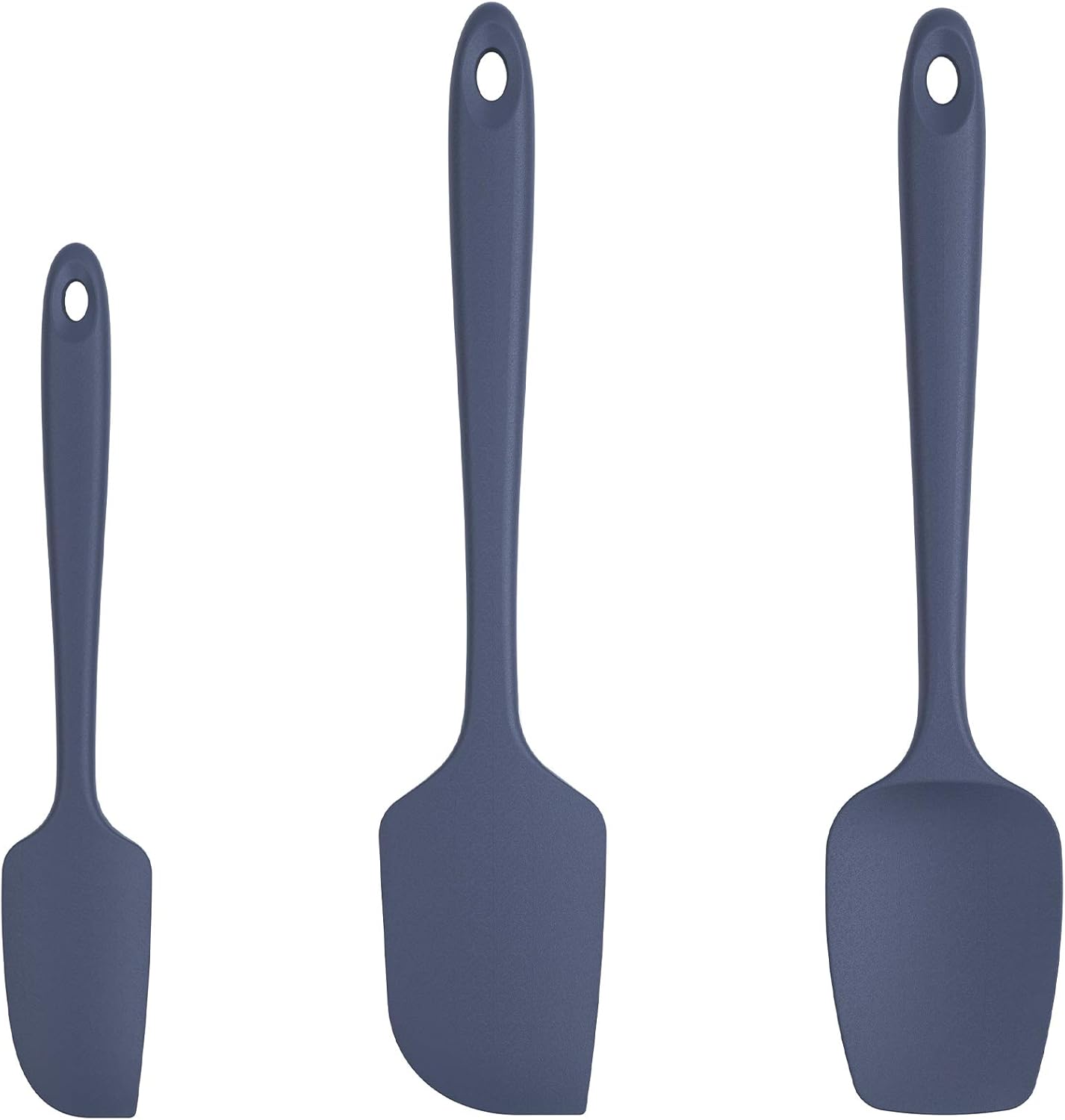 U-Taste Spatule en Silicone Lot de 3: 315℃ Résistant à la Chaleur Maryse Sans Bpa, Grattoir Marise de Cuisine en Caoutchouc Souple et sans BPA pour Ustensiles de Cuisine Antiadhésifs (Bleu Nuit)