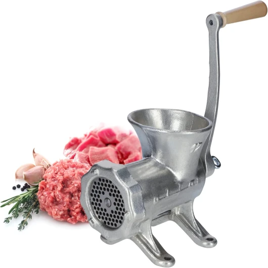 Hachoir à viande en fonte - 6 tailles - Machine à viande, manuelle, vintage - Broyeur galvanisé (taille 12) Größe 12