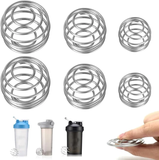 IKOPFLN 6 pièces melangeur Anti grumeaux biberon,Shaker proteine INOX,pour Petites Bouteilles d'eau (31/40/48 cm)