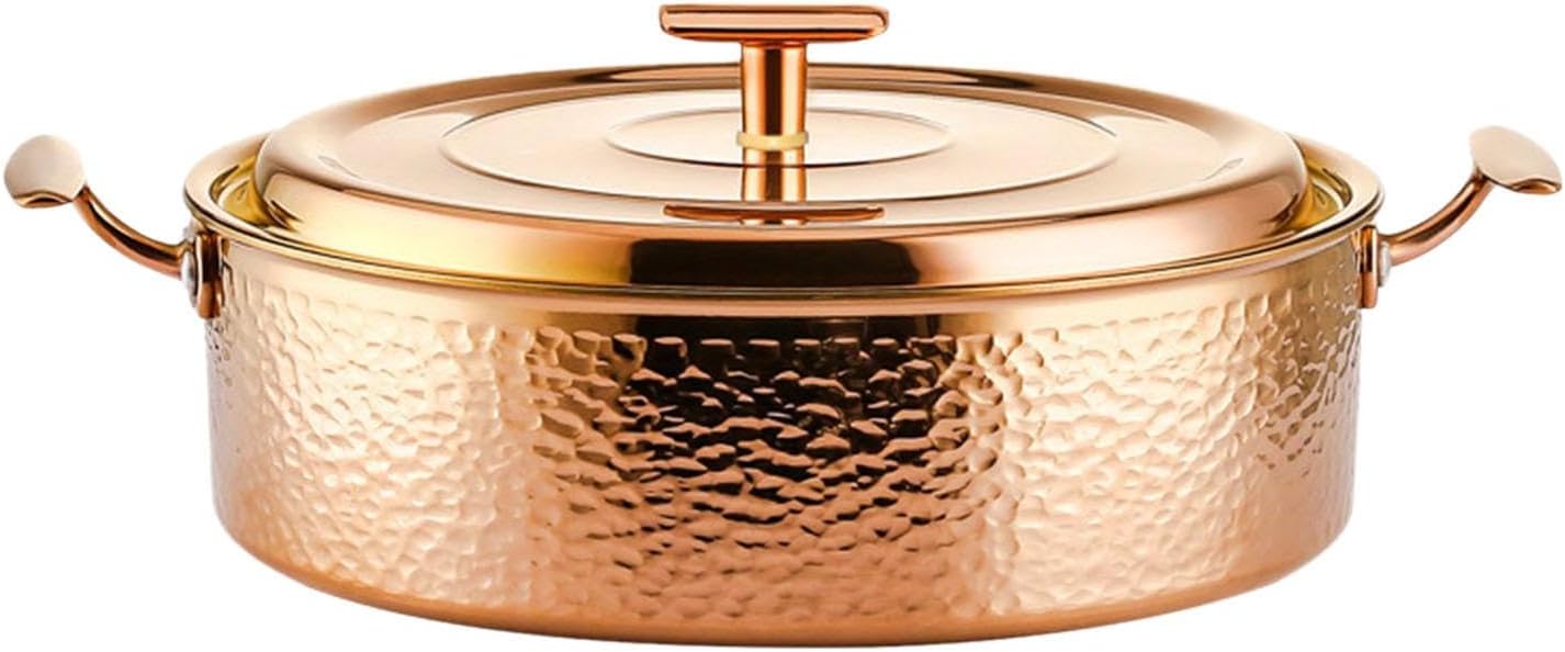 Fenteer Ensemble de Casseroles En Cuivre pour Une Cuisine Raffinée, or M