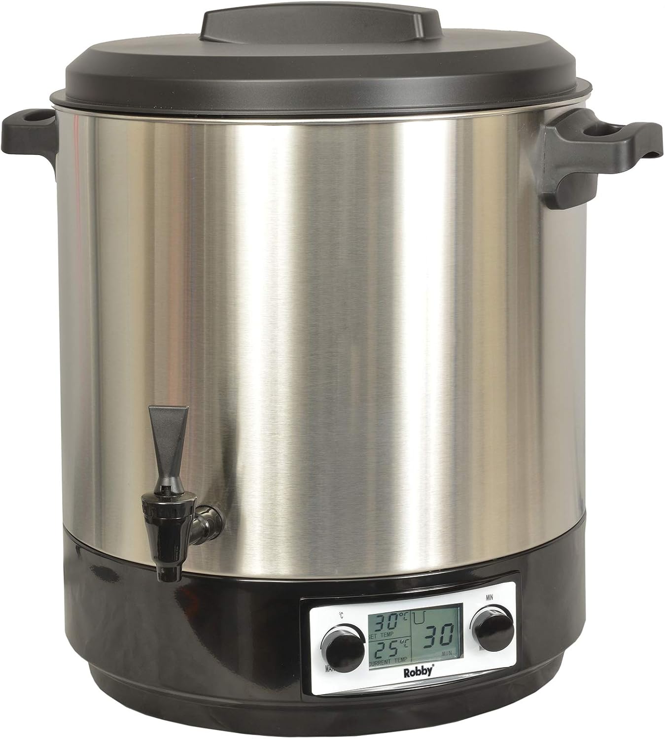 Stérilisateur De Bocaux Électrique Cuve Inox Avec Écran Lcd Robinet Et Minuteur 31l 2000w - STERI PRO INOX XL LCD