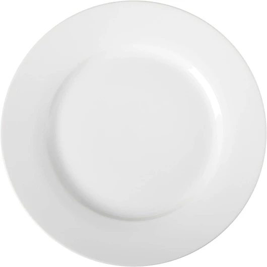 Lot de 6 Assiettes Plates en Porcelaine, 26.67 cm