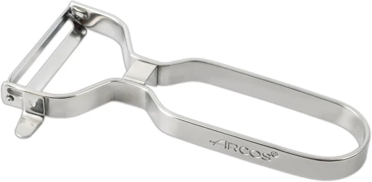 Éplucheur Professionnel 130mm en Acier Inoxydable Chromé pour Éplucher Fruits et Légumes - Ustensile de Cuisine pour Coupes Fines - Gadget Chef avec Design Ergonomique - Couleur Argent.