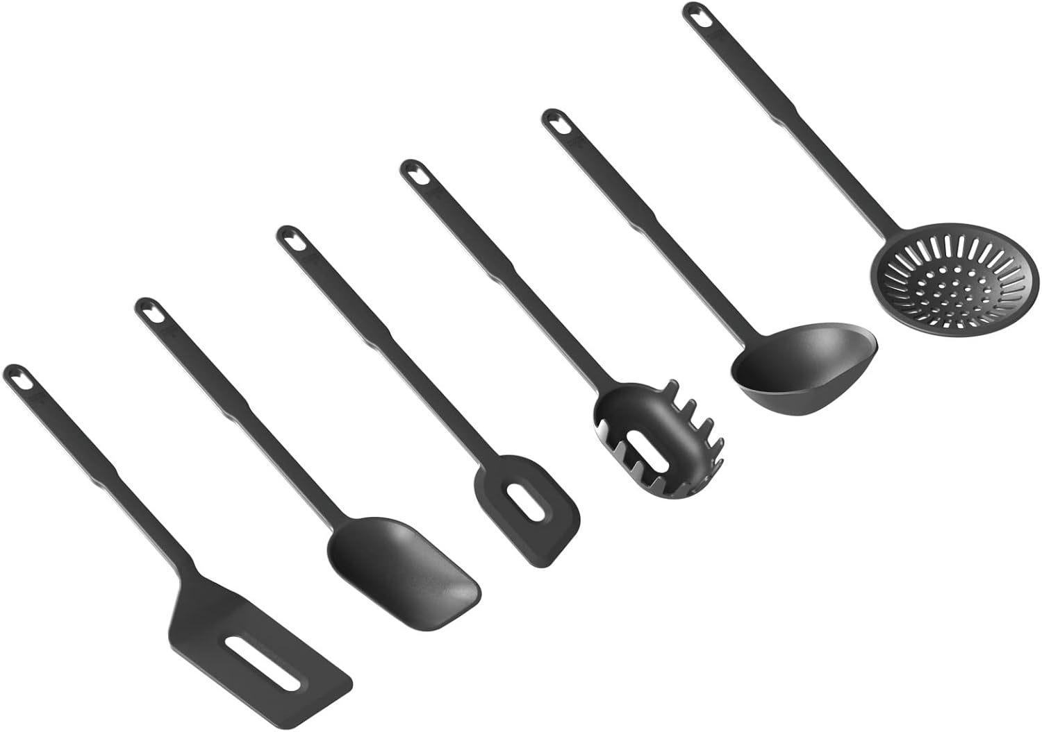 Swiss Lot de 6 ustensiles de cuisine, Noir
