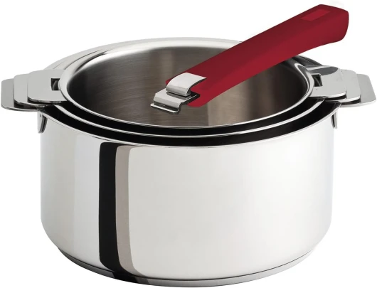 S3Cmaf Serie 3 Casseroles Amovibles 16 a 20 Cm + 1 Poignee Mutine Framboise