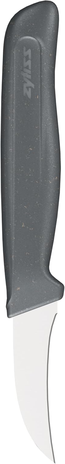 Zyliss - Couteau à Éplucher, 6 Cm-2.3 Pouces, Manche en Acier Inoxydable Allemand-Paille de Blé Durable, Couteau de Cuisine- à Légumes- à Fruits
