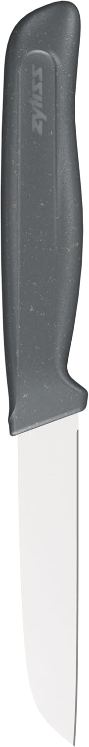 Zyliss - Couteau à Légumes en Acier Inoxydable Allemand Tranchant de 9 Cm-3 - 5 Pouces avec Manche Antidérapant en Paille de Blé Durable, Housse de Sécurité, Couteau de Cuisine Professionnel
