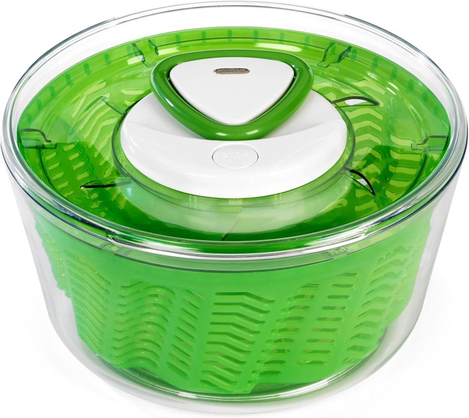 Zyliss E940012 Easy Spin 2 Essoreuse à Salade, Grand, Plastique, Vert, AquaVent/Cordon Rétractable et Système de Freinage/Base Antidérapante, Passe au Lave-Vaisselle, Garantie de 5 Ans Grand Vert
