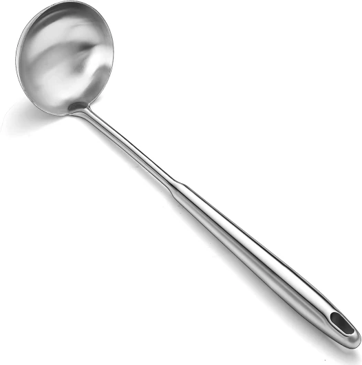 ReaNea Louche à soupe, louche en acier inoxydable, longue, profonde et grande capacité, cuillères à soupe en métal, passe au lave-vaisselle