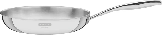 TRAMONTINA-Poêle Grano Ø 26cm - 2,2L Inox Triply - Cuisson perfectionnée, cuisson homogène, poignée ergonomique - Adaptée à l'induction, facile à nettoyer - Gris 26 cm