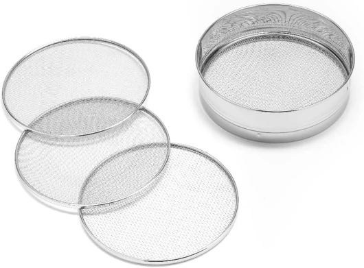 Ensemble de tamis à farine - Acier inoxydable - Tamis de cuisine à mailles fines - Tamis pour sucre en poudre - Ensemble de tamis - Indispensable dans tout restaurant et pâtisserie Tamis à farine Set