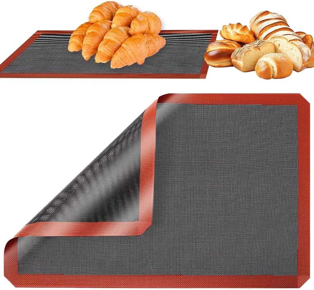 Tapis de cuisson en silicone micro-perforé, tapis de cuisson pour pâtes perforé, tapis de cuisson en silicone, plaque de cuisson, 40x30 cm
