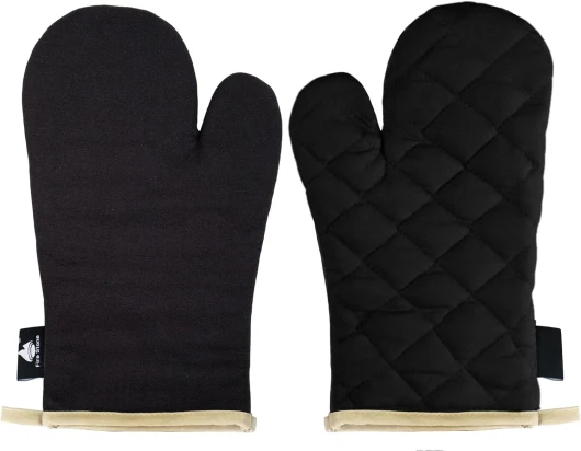 Fire Stone Gant de Four, Cuisine, Noirs, 1 Paire, résistants à la Chaleur jusqu'à 250°C, Produit testé et certifié dans l'UE
