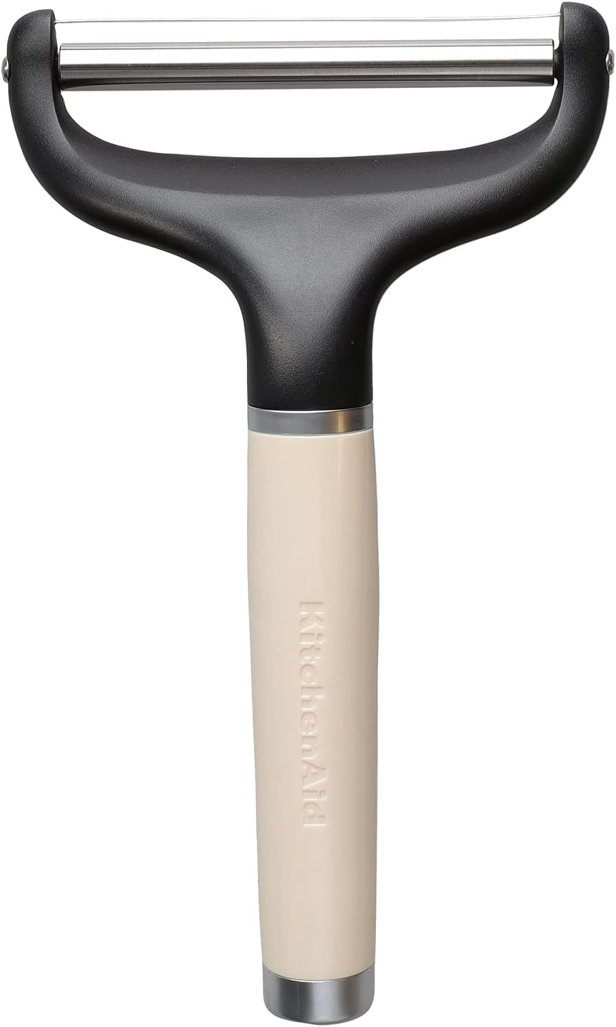 Couteau Éplucheur pour Fromages en Inox - Couleur Blanc Amande et Noir Crème D'amande