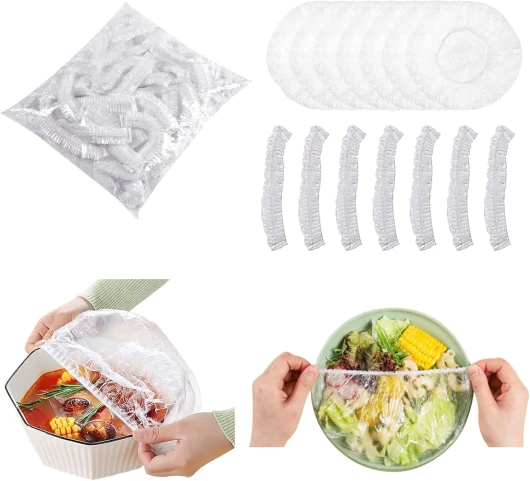 Charlotte Alimentaire Reutilisable,Film Alimentaire Reutilisable,300 Pièces Film Plastique Alimentaire,Couvre Plat Reutilisable pour Garder Les Aliments Frais