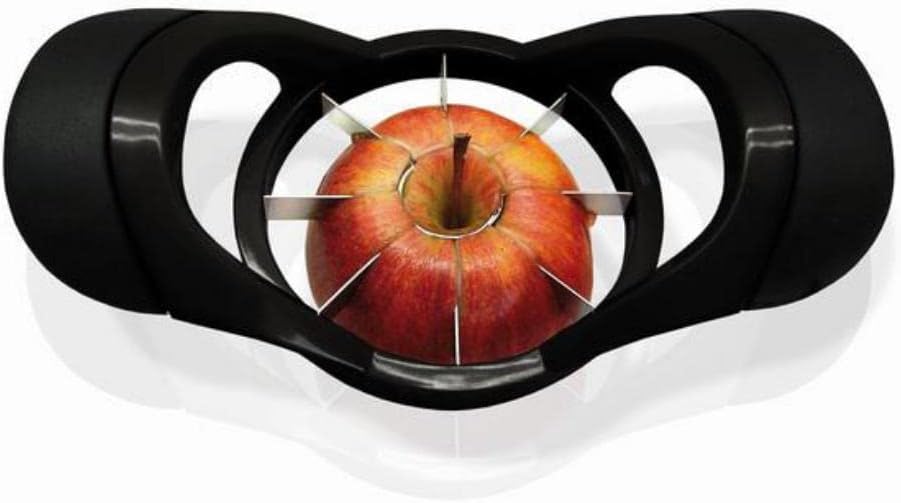 FIH 021 021-Coupeur de Pommes/poires, Couleurs Acier, Noir, Origine