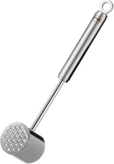 Marteau à Viande - Maillet Professionnel pour Attendrir la Viande - Acier Inoxydable 18/10 - Très brillant/mat - Passe au lave-vaisselle, Argenté