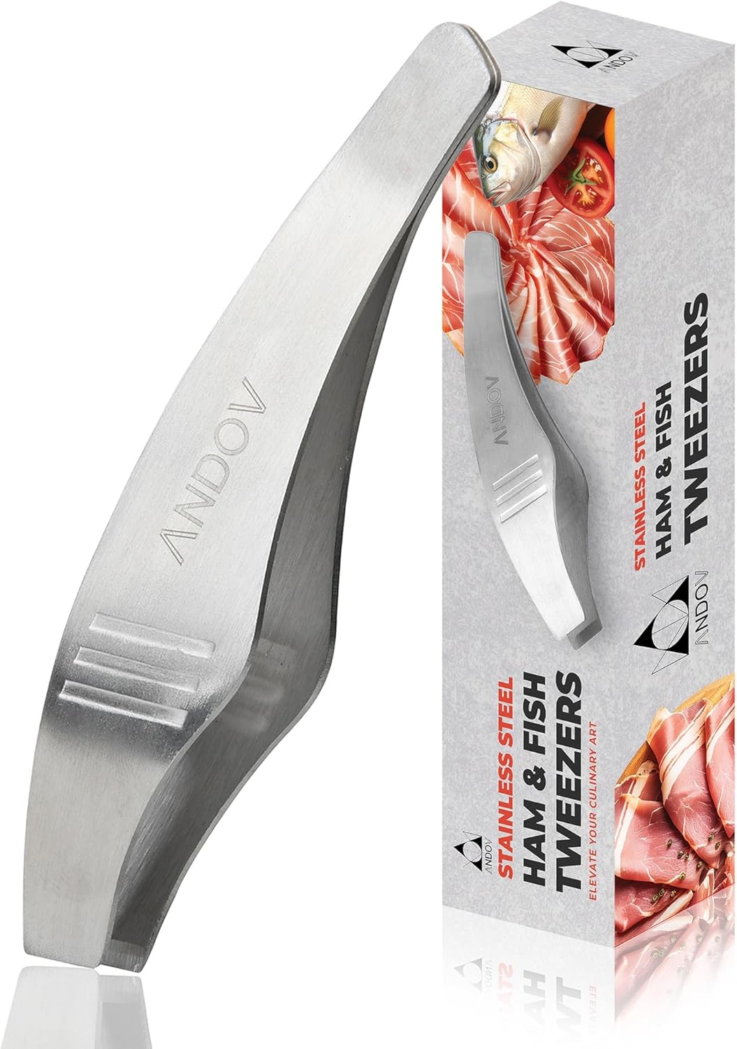 Pince a Aretes en Inox pour Poisson – Desareteur Professionnel pour Saumon Truite et Filets – Outil de Cuisine Precis Aussi pour Tranches de Jambon Serrano – Lavable au Lave Vaisselle