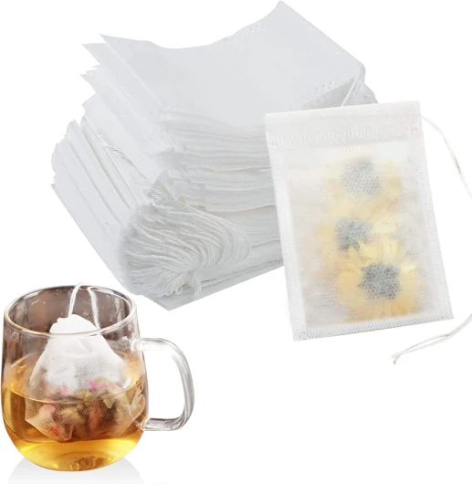 Newaner 300 Filtre à Thé Papier Jetable, 7cm X 9 cm Filtre a The Jetables avec Cordon, Sachet de Thé Jetable, Filtre Thé pour Thé Parfumé, Épices, Vanille, Lavande, Café 300 Papier
