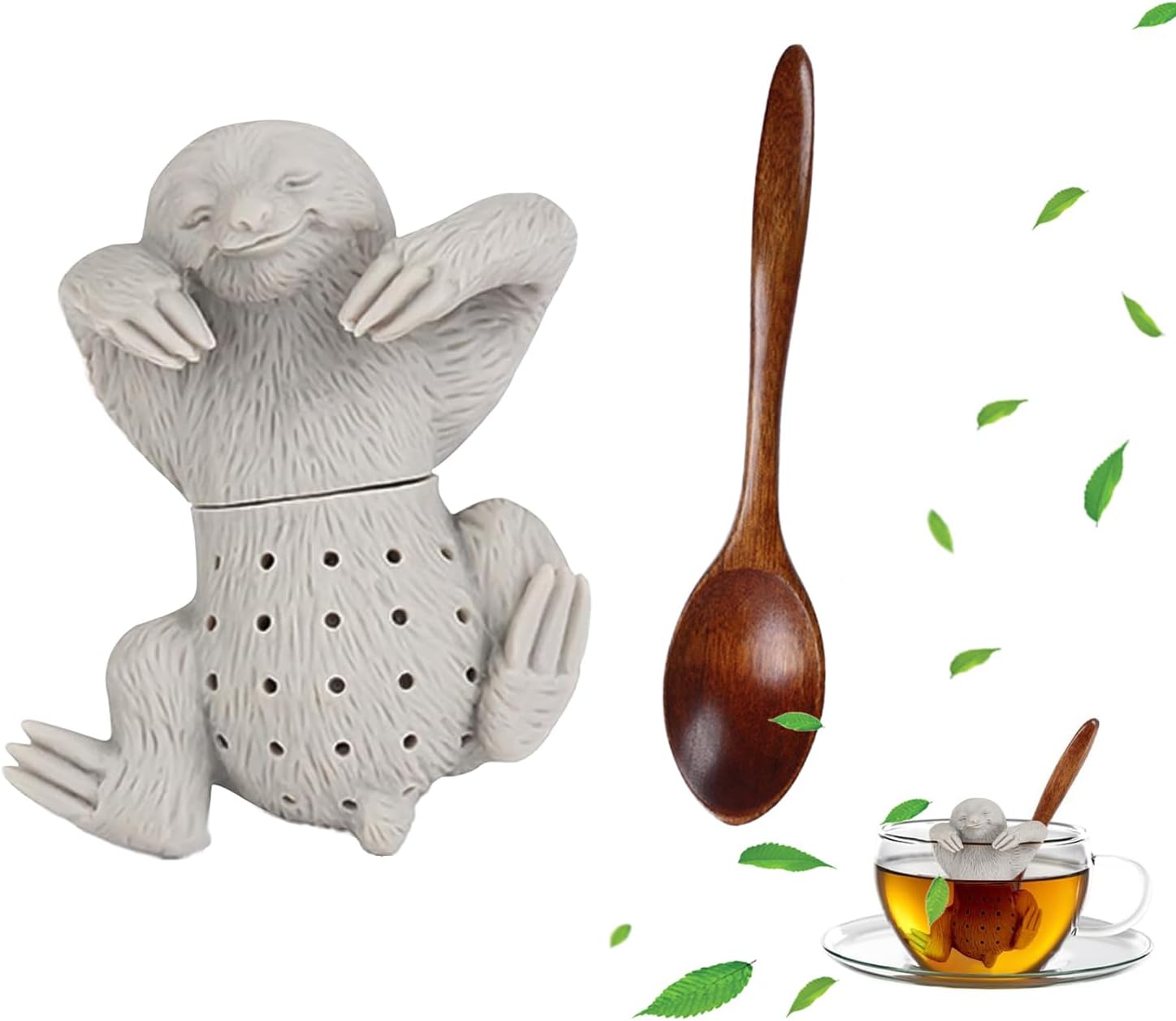 JINJUMEI Filtre à thé en Silicone, Cute Animal Passoire à Thé Infuseur à Thé Amusant Infuseur à Thé en Silicone Parfait pour Accrocher Sur une Tasse Filtres à thé Réutilisables