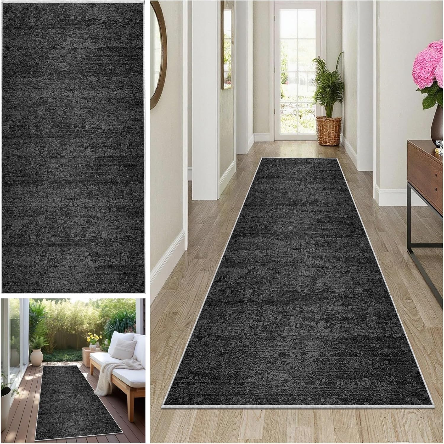 Tapis de Passage Long, Antidérapant et Lavable Tapis de Couloir, Tapis Cuisine Devant Evier, Tapis de Entree, Tapis de Sol pour Cuisine, Couloir, Passage, Salon, Bain, Entrée Intérieur 40 x 60 cm M-084 40 x 60 cm