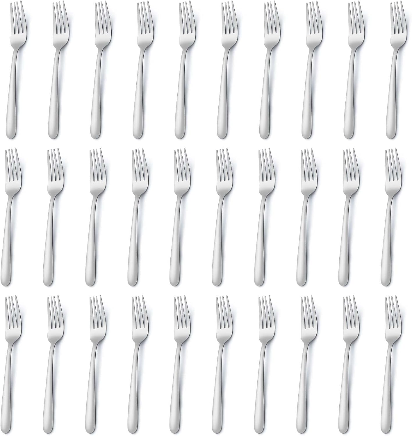 Fourchettes en acier inoxydable Funnydin 36 pièces, 7,1", Passe au lave-vaisselle, Fourchettes de table, Fourchettes à dîner pour la cuisine.