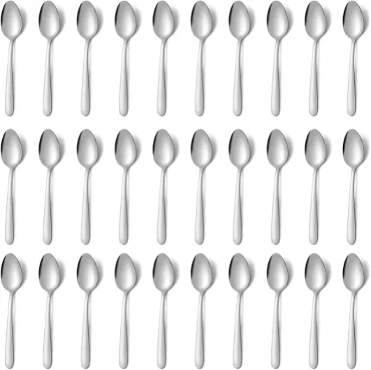 Cuillere a Cafe, Petite Cuillère en Acier Inoxydable Funnydin 36 pièces, 5,9", va au Lave-vaisselle, Cuillere,Cuillère à café, Cuillère à thé pour la cuisine - 36 pezzi d'argento