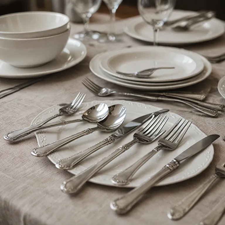 Ensemble de couverts en acier inoxydable : l'élégance à table
