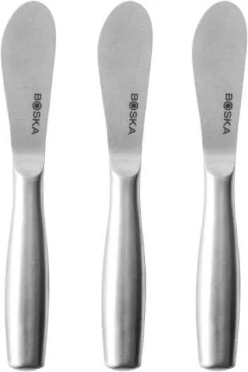 Set de Coteaux à Tartiner Mini Copanhagen / 3 petits couteaux à tartiner/Acier inoxydable/Argenté / 13 x 1,8 x 1 cm Léger