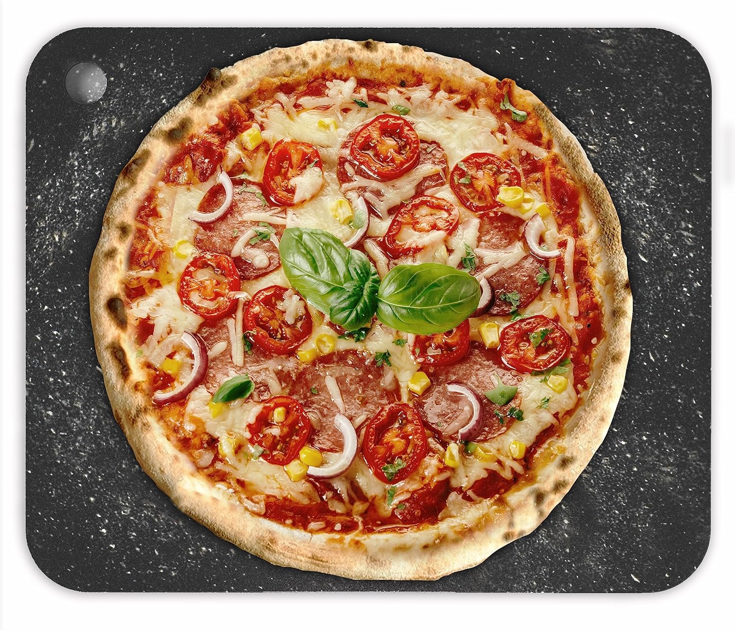Pierre a Pizza Réfractaire Rectangulaire en Acier - Plaque a Pizza pour Four et Barbecue, Chauffe Rapidement pour une Cuisson Uniforme - Format Artisanal 41 x 34 x 0,6 cm 41 x 34 cm